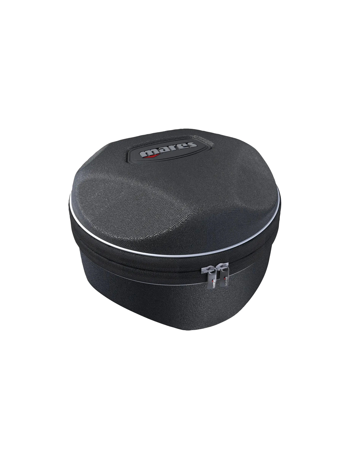 Mares Shell Round dive computer case in black with a zip closure