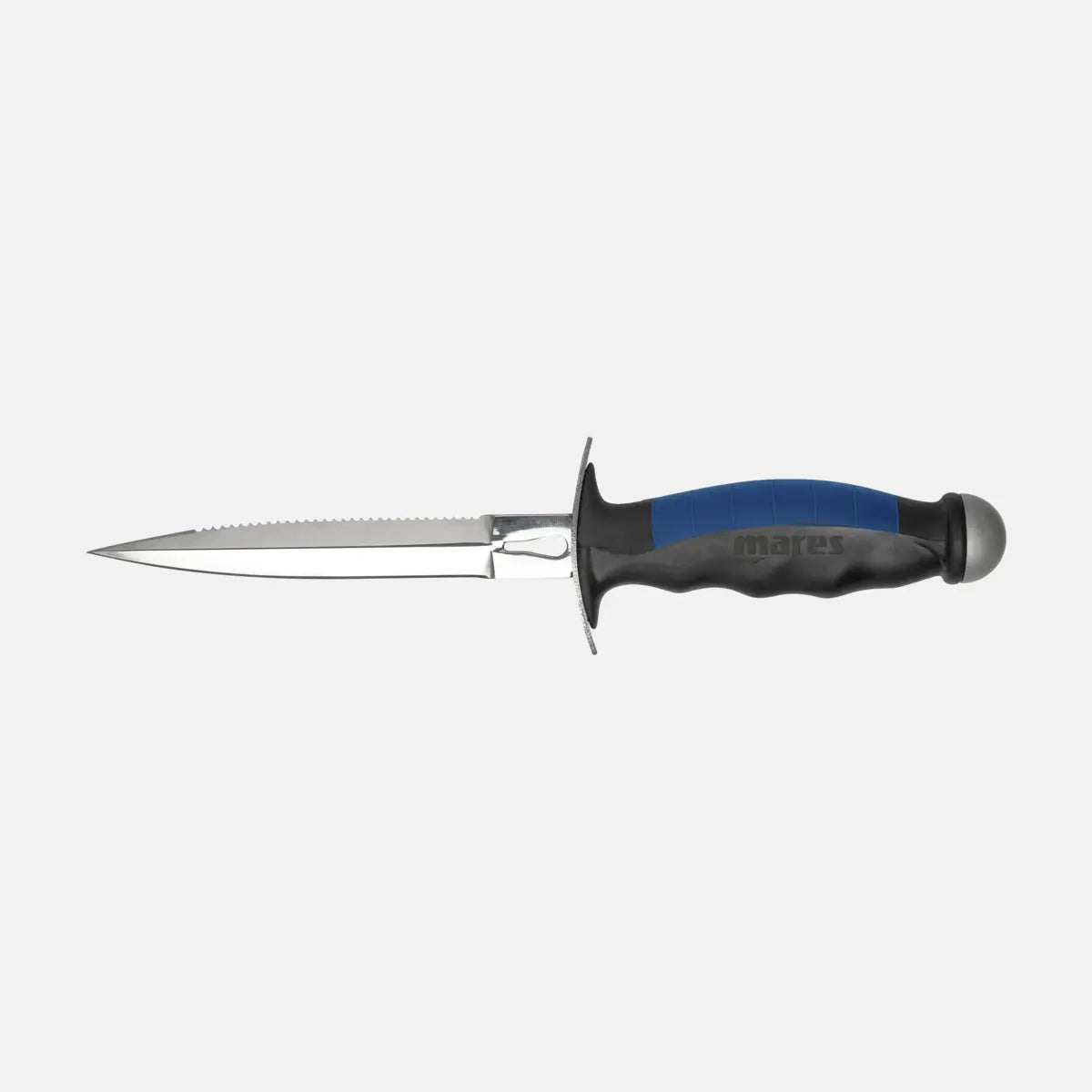 Mares Snake 2.1 spearfishing knife with blue and black handle