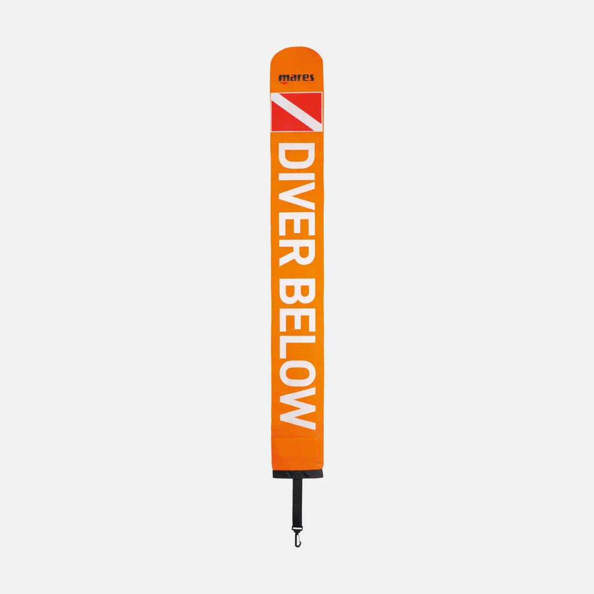 Mares Standard Inflatable marker buoy in orange with "Diver Below" print