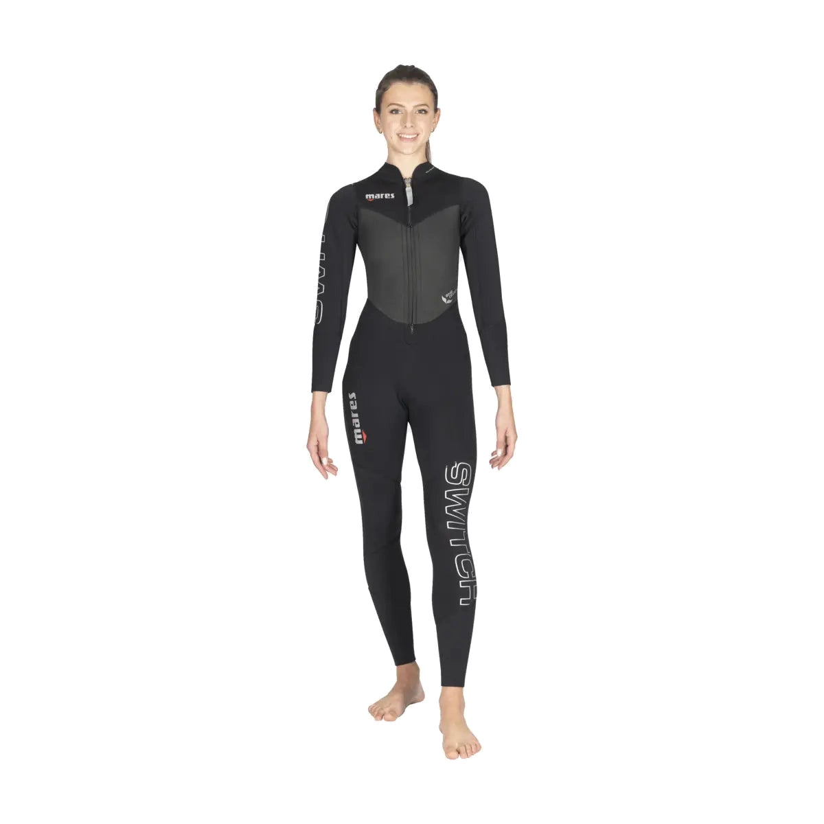 Mares Switch She Dives 2.5mm reversible women's wetsuit, lilac side out, front view