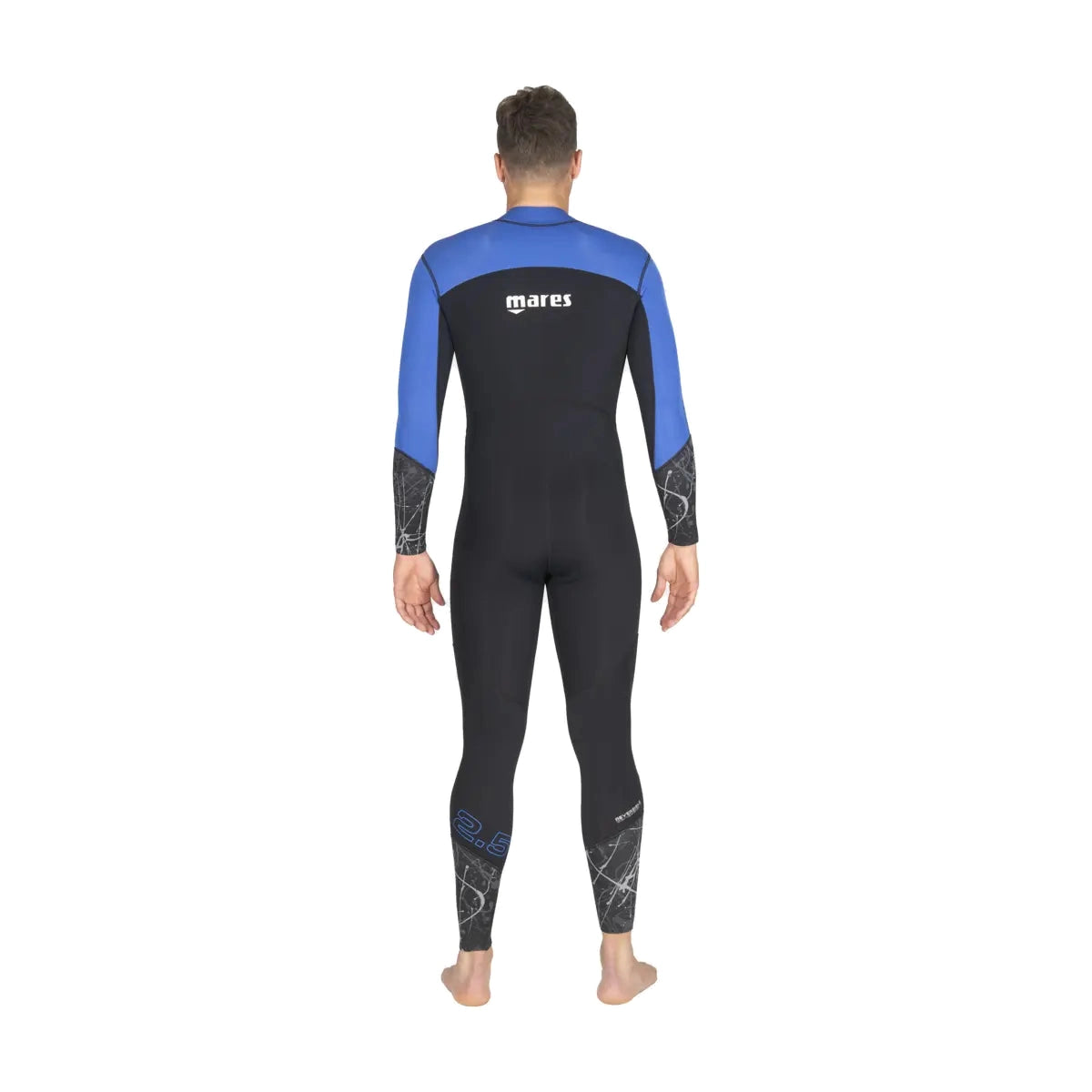Mares Switch 2.5mm reversible men's wetsuit, blue side out, front view