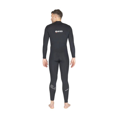 Mares Switch 2.5mm men's wetsuit, black side out, back view