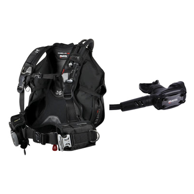 Mares Magellan HD BCD in black and SXS 62X regulator in black