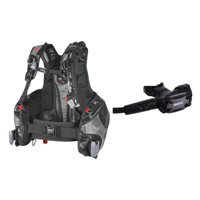 Mares Rock Pro BCD in black and grey and SXS 62X regulator in black
