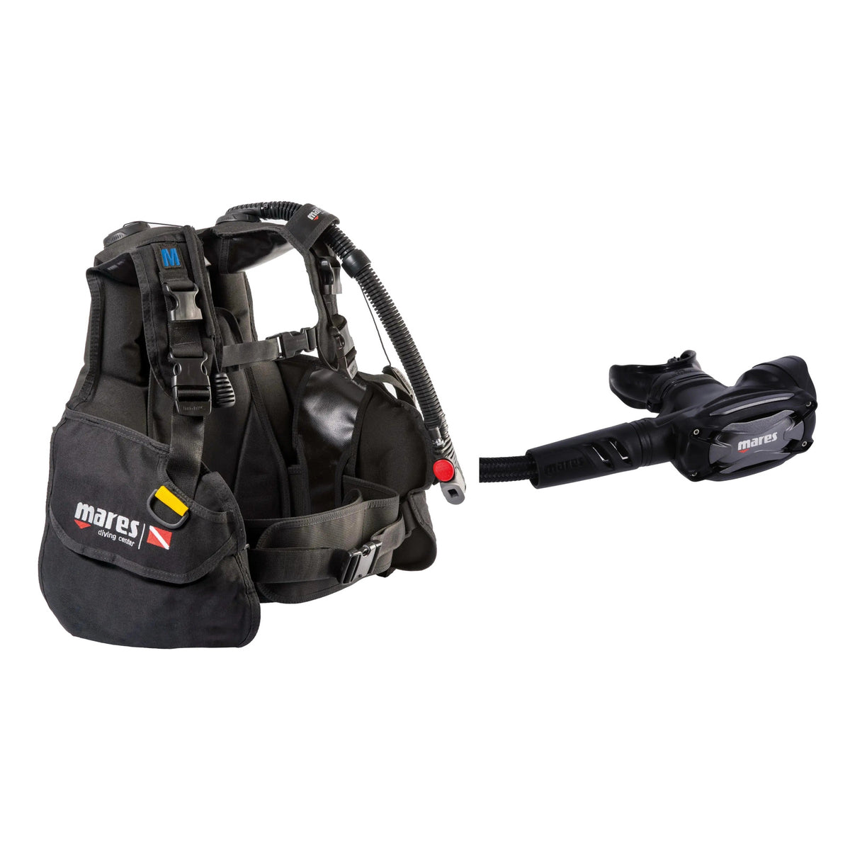 Mares Rover BCD in black and SXS 62X regulator in black