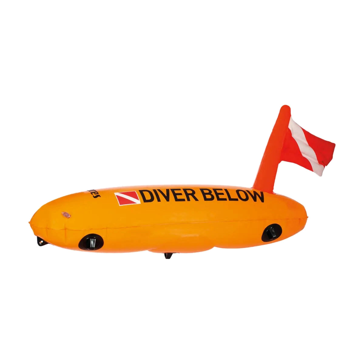 Mares Torpedo buoy in orange with dive flag