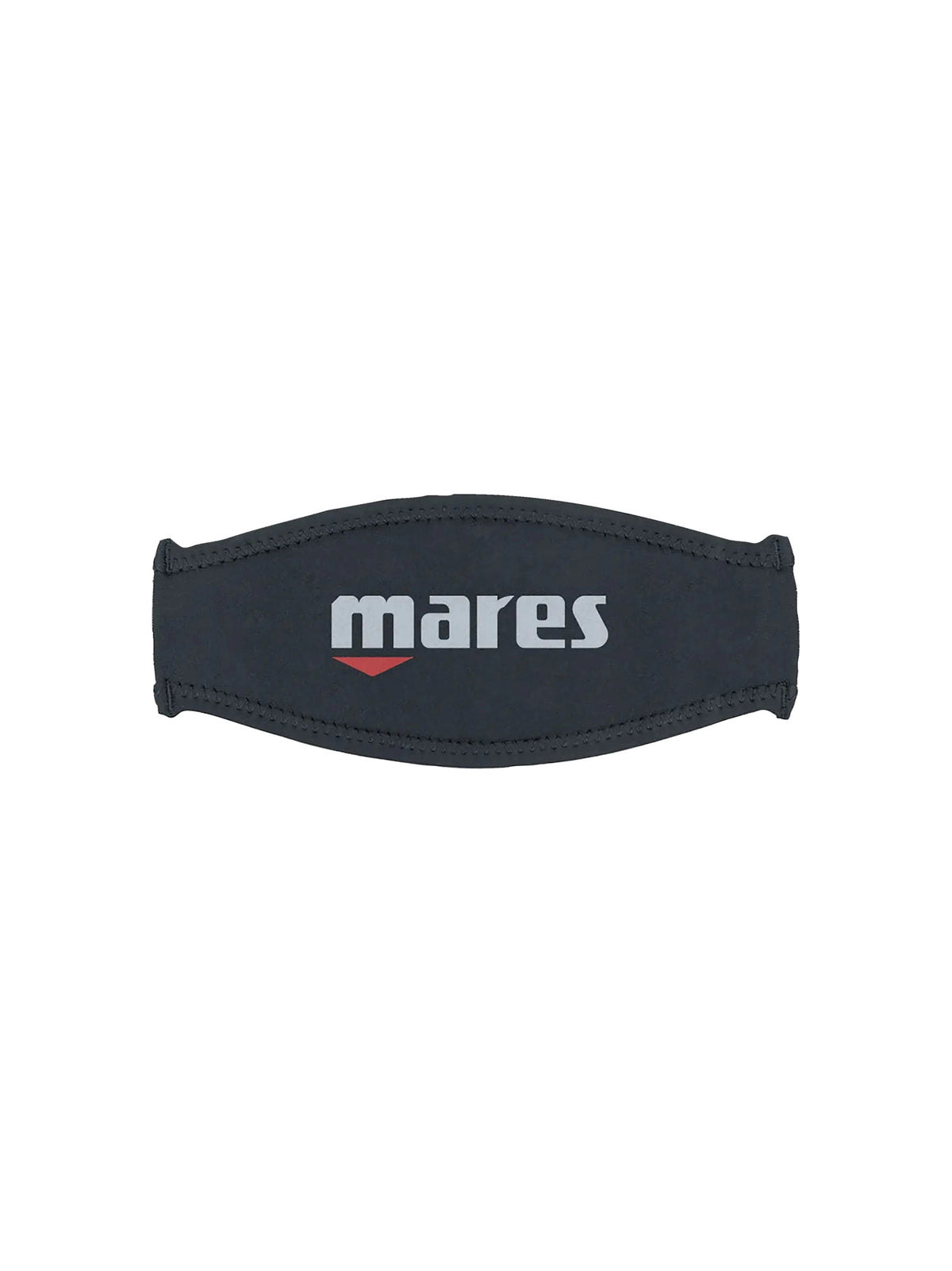 Mares Trilastic black neoprene mask strap cover with Mares logo