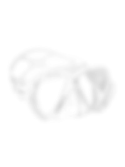 Mares X-Vision dive mask in clear and white, three-quarter front view