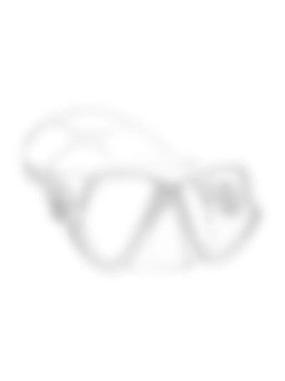 Mares X-Vision Mid 2.0 dive mask in aqua and clear, three-quarter front view