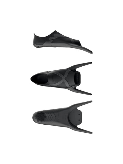 Mares X-Wing foot pocket shown from the side, top and bottom