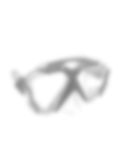 Mares X-Wire dive mask in grey and yellow, three-quarter front view