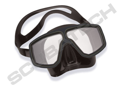 Scubatech Corsica mask with black silicone and black frame