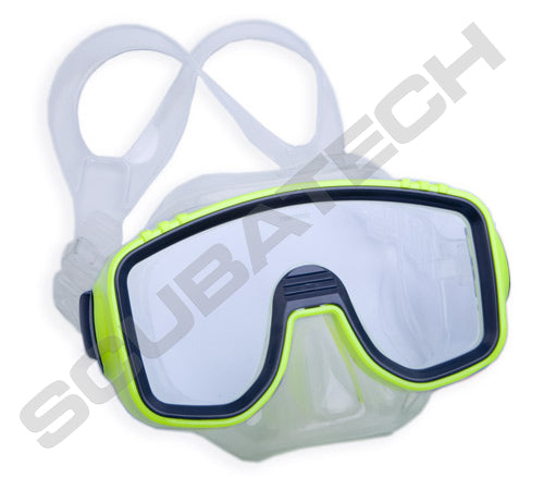 Scubatech Panda children's mask with clear silicone and blue frame