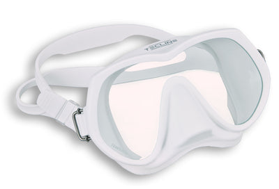 Tecline Frameless Super View mask in white, single wide glass window