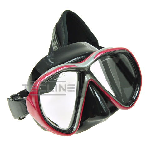 Tecline Tiara mask with black silicone and silver frame
