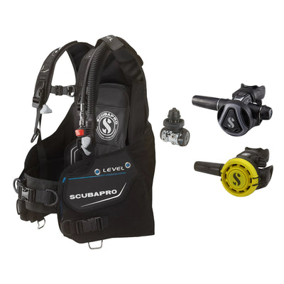 SCUBAPRO MK11 EVO / C370 Colour Graphite regulator set with R105 octopus and Level BCD