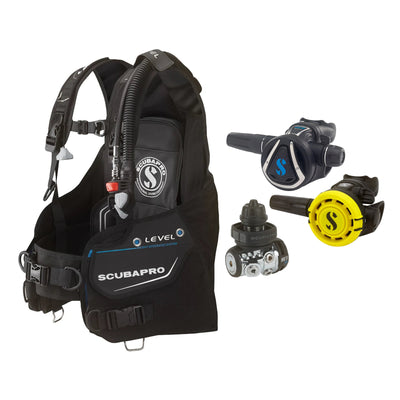 SCUBAPRO MK11 EVO / C370 regulator set with R105 octopus and Level BCD