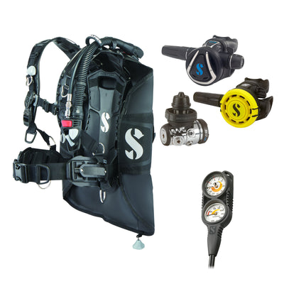 SCUBAPRO MK17 EVO2 / C370 regulator set with R105 octopus and Hydros Pro 2 BCD, with Compact Combo 2