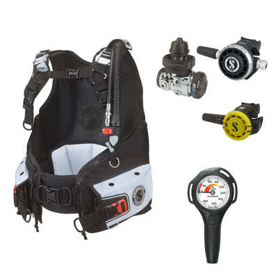 SCUBAPRO MK17 EVO2 / G260 regulator set with R105 octopus and Bella BCD, with Compact SPG