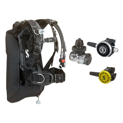 SCUBAPRO MK17 EVO2 / G260 regulator set with R105 octopus and Hydros Core BCD