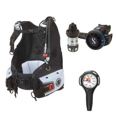 SCUBAPRO MK2 EVO / R105 regulator set with R105 octopus and Bella BCD, with Compact SPG