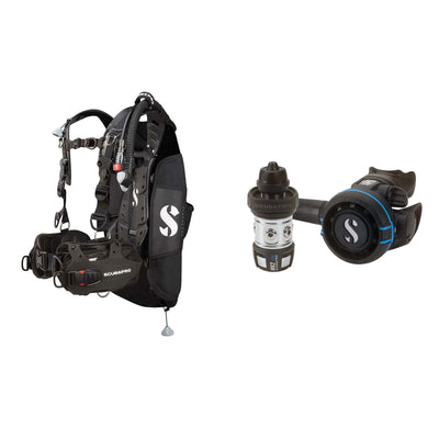 SCUBAPRO MK2 EVO / R105 regulator set with R105 octopus and Hydros Pro Ladies BCD in black