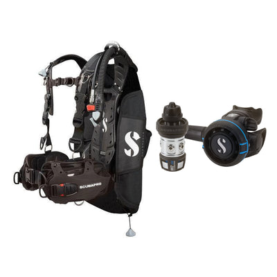 SCUBAPRO MK2 EVO / R105 regulator set with R105 octopus and Hydros Pro Mens BCD in all black