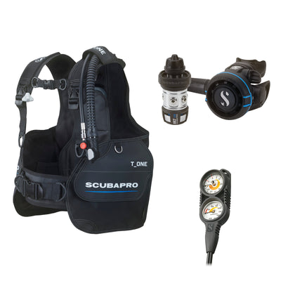 SCUBAPRO MK2 EVO / R105 regulator set with R105 octopus and T-One BCD, with Compact Combo 2
