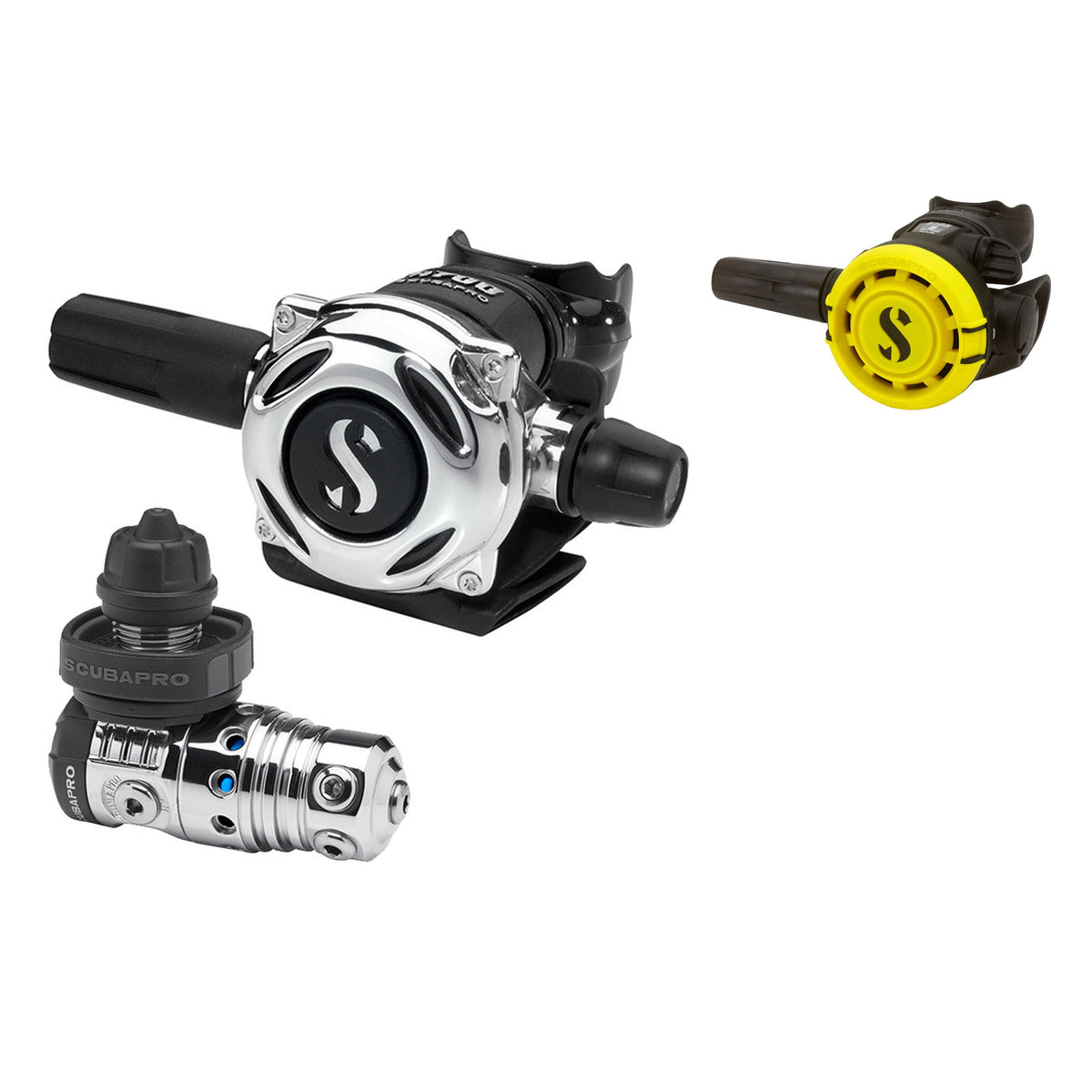 SCUBAPRO MK25 EVO / A700 regulator with yellow R105 octopus