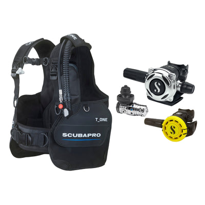 SCUBAPRO MK25 EVO / A700 regulator set with R105 octopus and T-One BCD