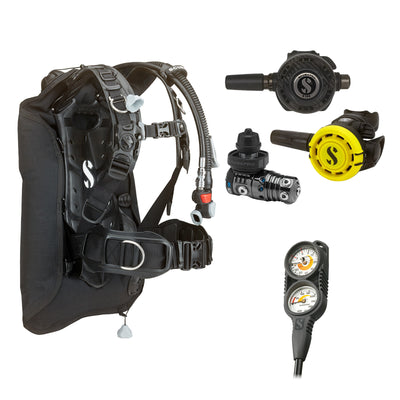 SCUBAPRO MK25 EVO / G260 CBT regulator set with R105 octopus and Hydros Core BCD, with Compact Combo 2