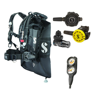 SCUBAPRO MK25 EVO / G260 CBT regulator set with R105 octopus and Hydros Pro 2 BCD, with Compact Combo 2