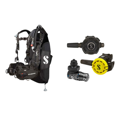 SCUBAPRO MK25 EVO / G260 CBT regulator set with R105 octopus and Hydros Pro Ladies BCD in black