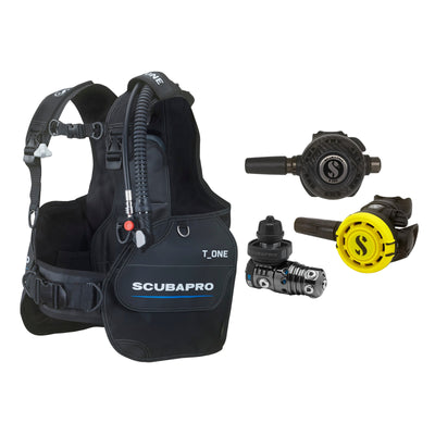SCUBAPRO MK25 EVO / G260 CBT regulator set with R105 octopus and T-One BCD