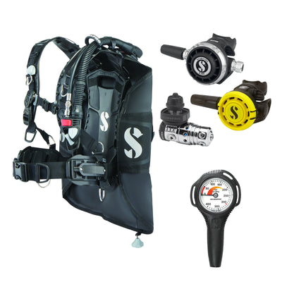 SCUBAPRO MK25 EVO / G260 regulator set with R105 octopus and Hydros Pro 2 BCD, with Compact SPG