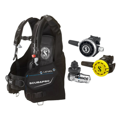 SCUBAPRO MK25 EVO / G260 regulator set with R105 octopus and Level BCD