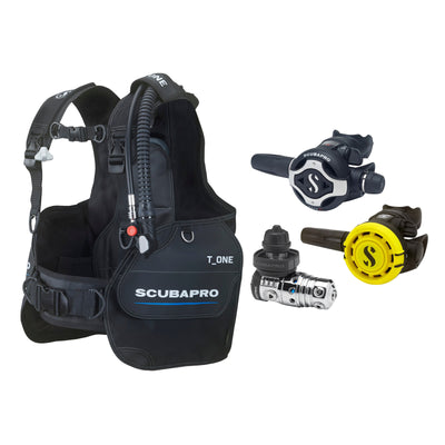 SCUBAPRO MK25 EVO / S620Ti regulator set with R105 octopus and T-One BCD