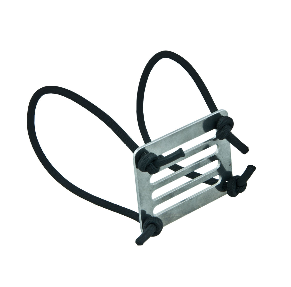 Tecline SIDE 16 light holder, stainless frame with black bungee loops
