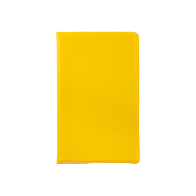 Scubatech wet notes notebook with yellow cover, closed