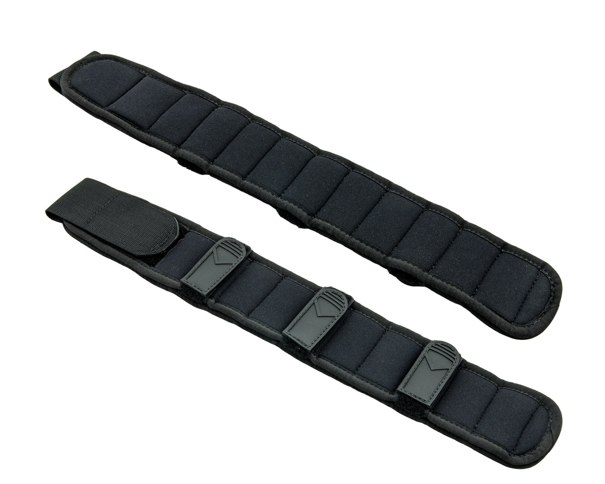 Tecline neoprene harness shoulder pads in plain black