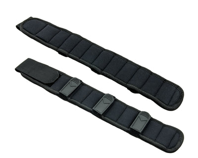 Tecline neoprene harness shoulder pads in plain black