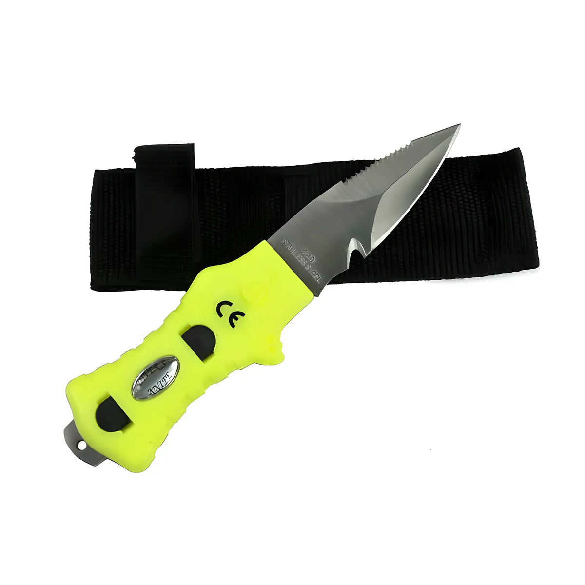 Minirazor Alfa knife resting on its nylon pouch