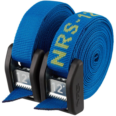 Pair of blue NRS Buckle Bumper Straps in the 3.7 m length