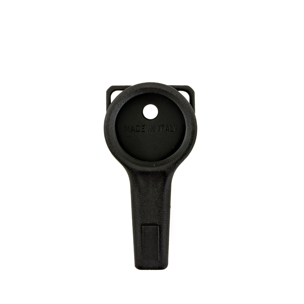 Scubatech black cover for a 52 mm pressure gauge, front view
