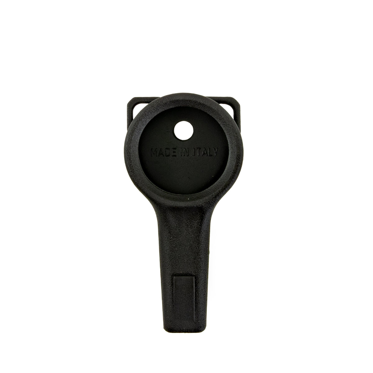 Scubatech black cover for a 52 mm pressure gauge, front view
