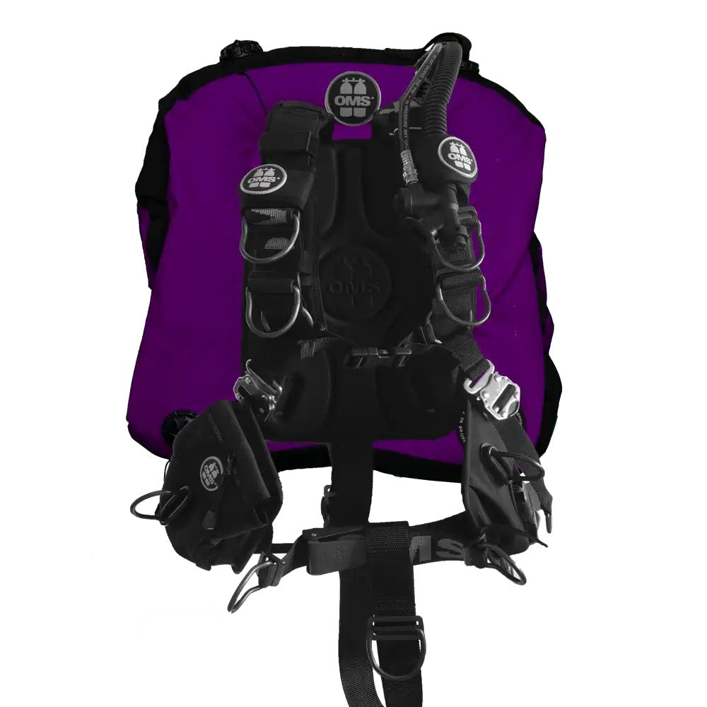 OMS Comfort Harness III Signature with a black Deep Ocean 2.0 Wing