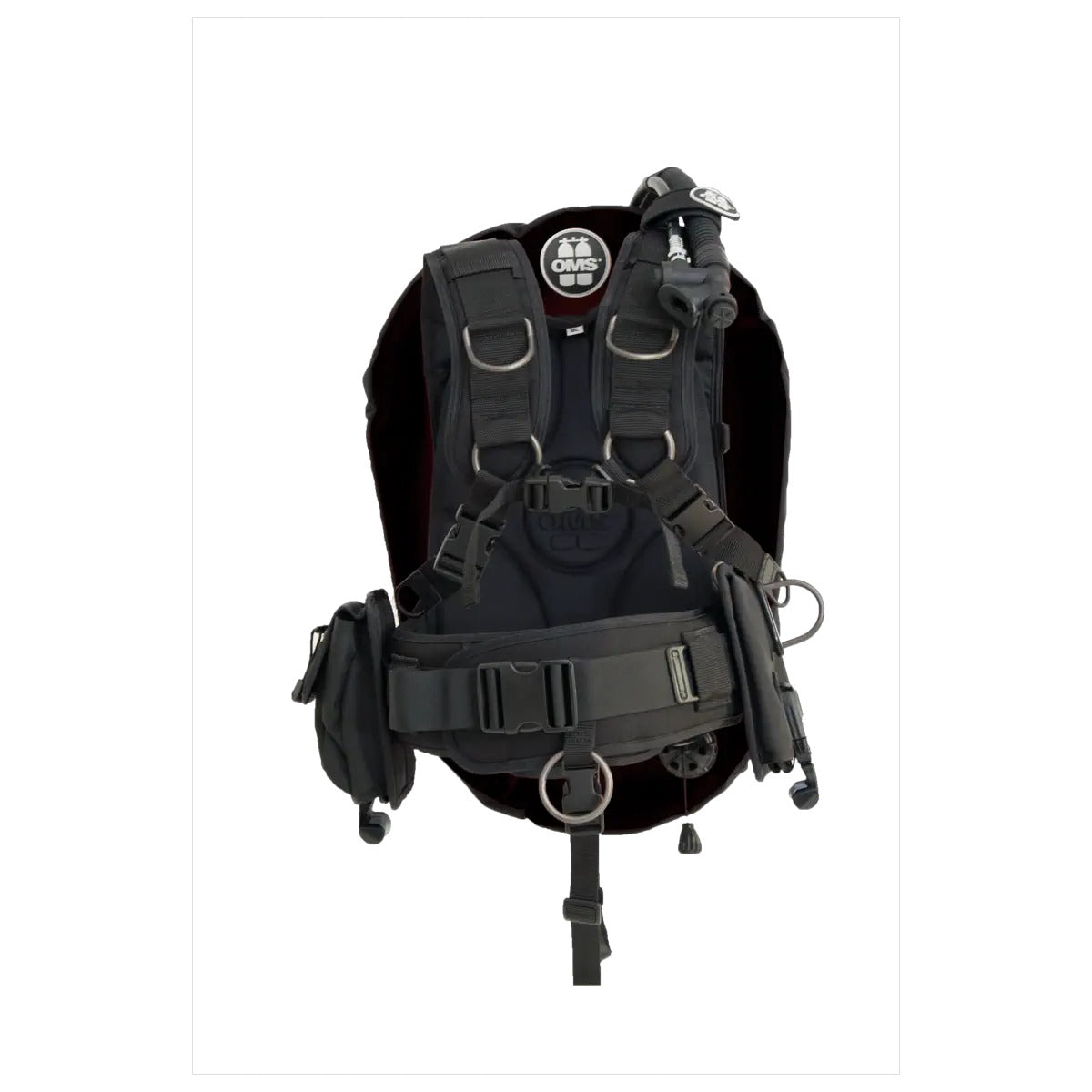 OMS IQ Lite CB backpack with weight pockets and a black Performance Mono Wing 27 lb