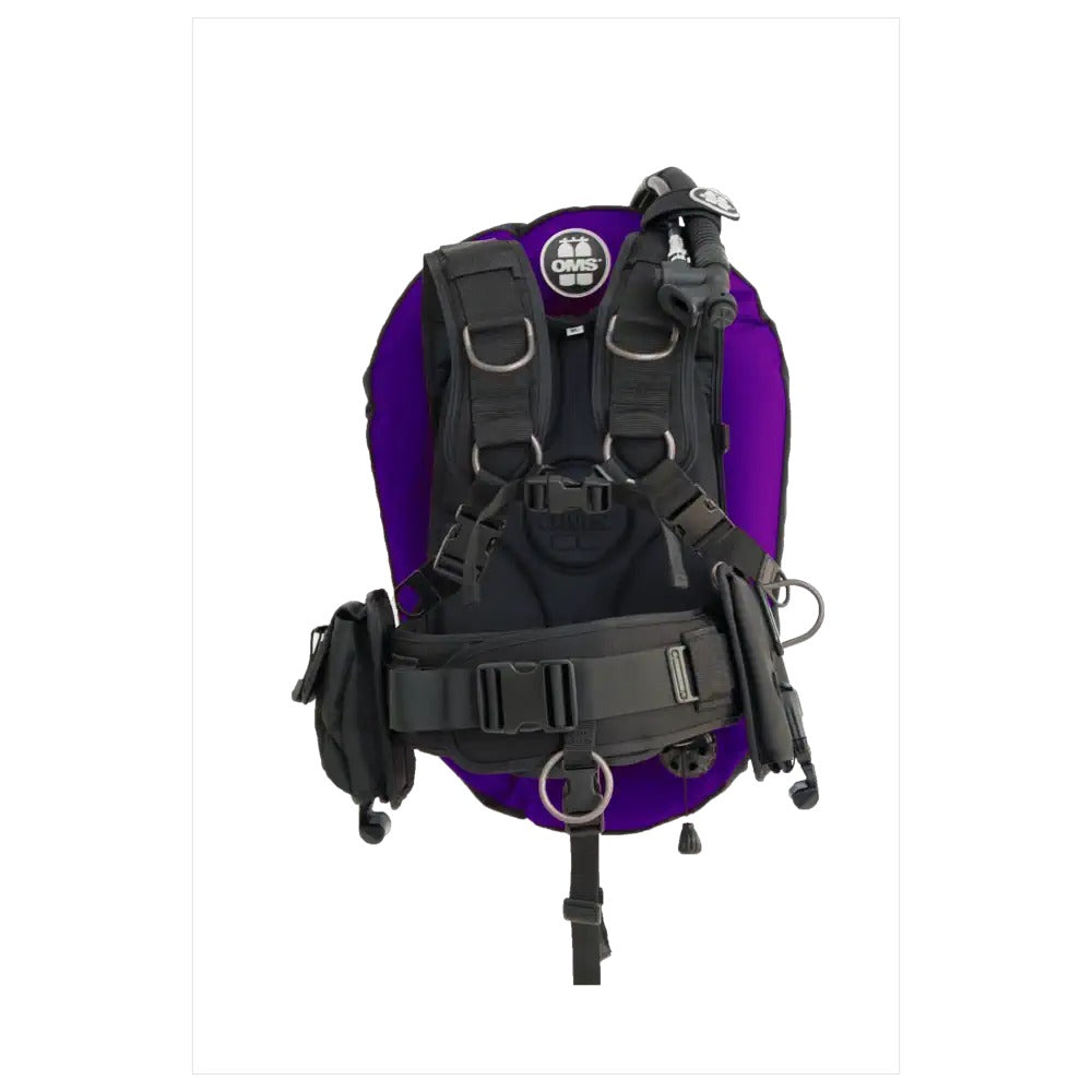 OMS IQ Lite CB backpack with weight pockets and a black Performance Mono Wing 27 lb