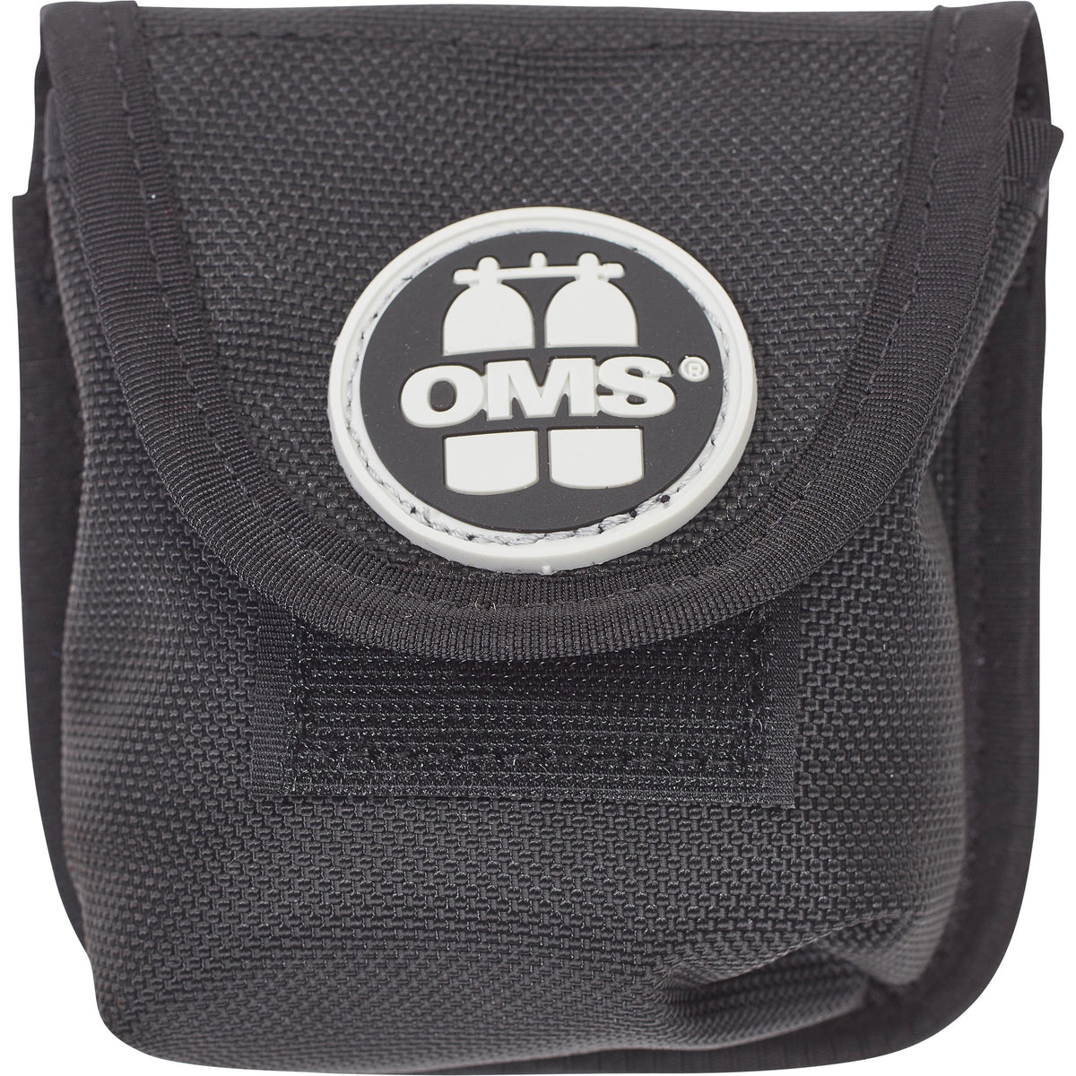 OMS Small Trim Weight Pocket in black 1000 denier nylon with hook-and-loop flap