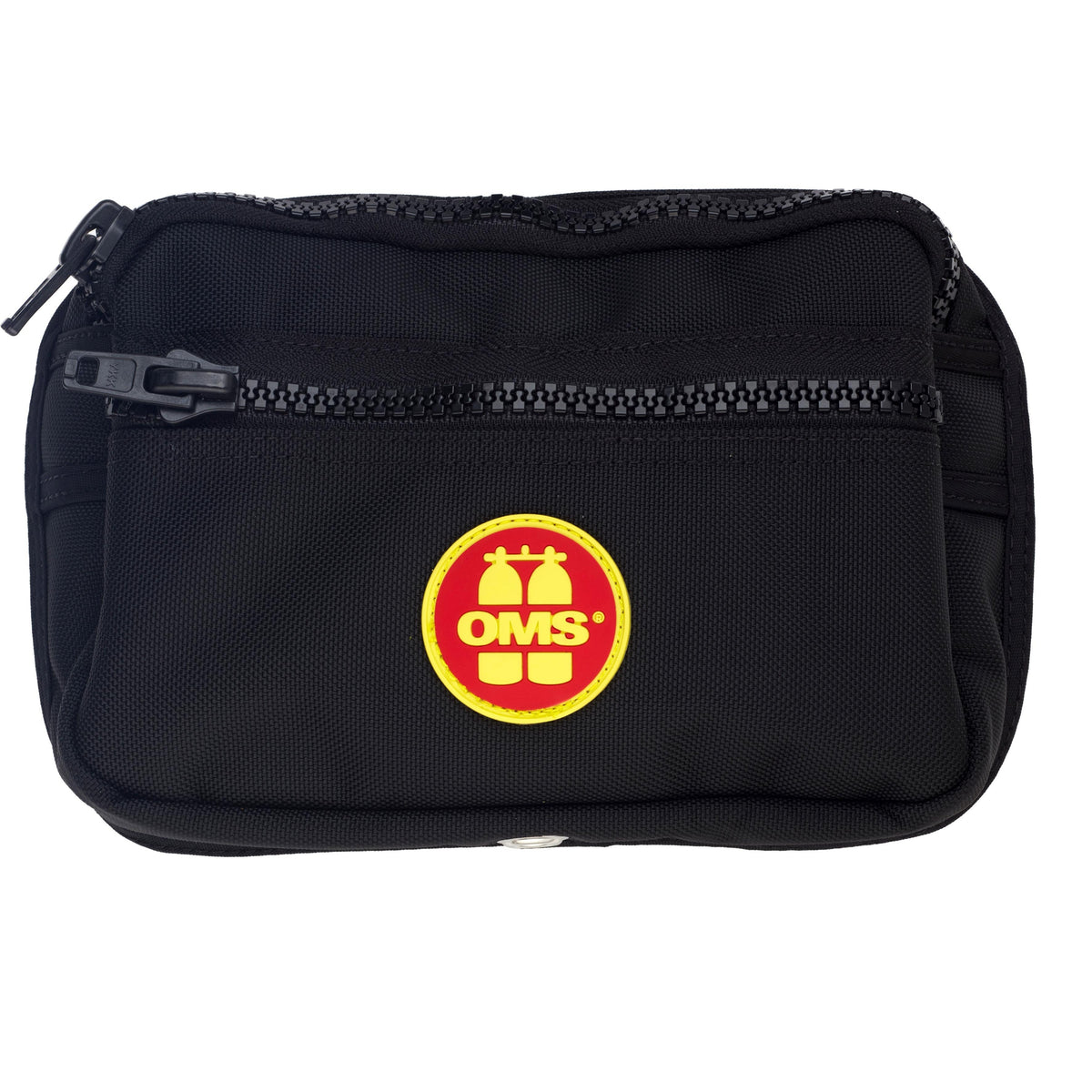 OMS Small Utility and Mask Pocket open with a spare mask inside